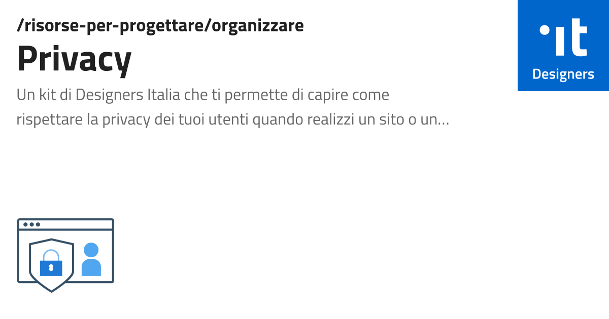 Moduli Privacy Privacy - Designers Italia