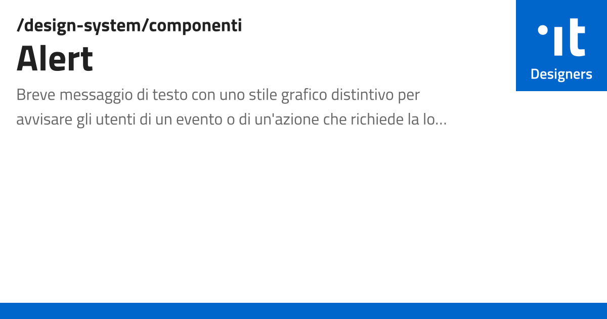 Alert - Designers Italia